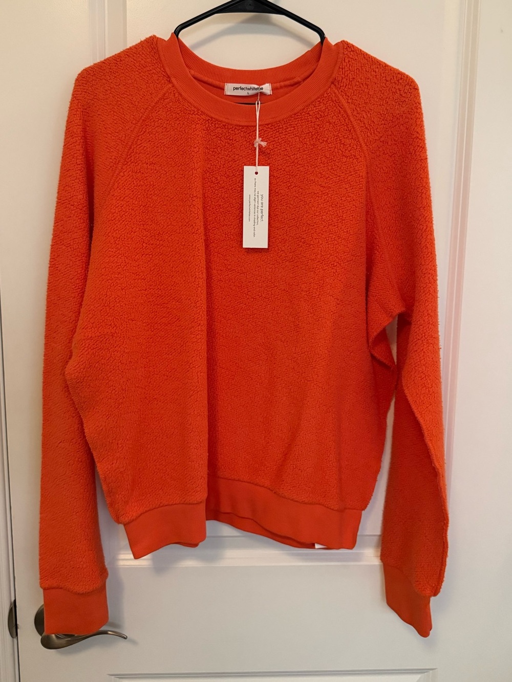 Perfect White Tee Ziggy Reverse Fleece Crew Neck Sweatshirt Size L